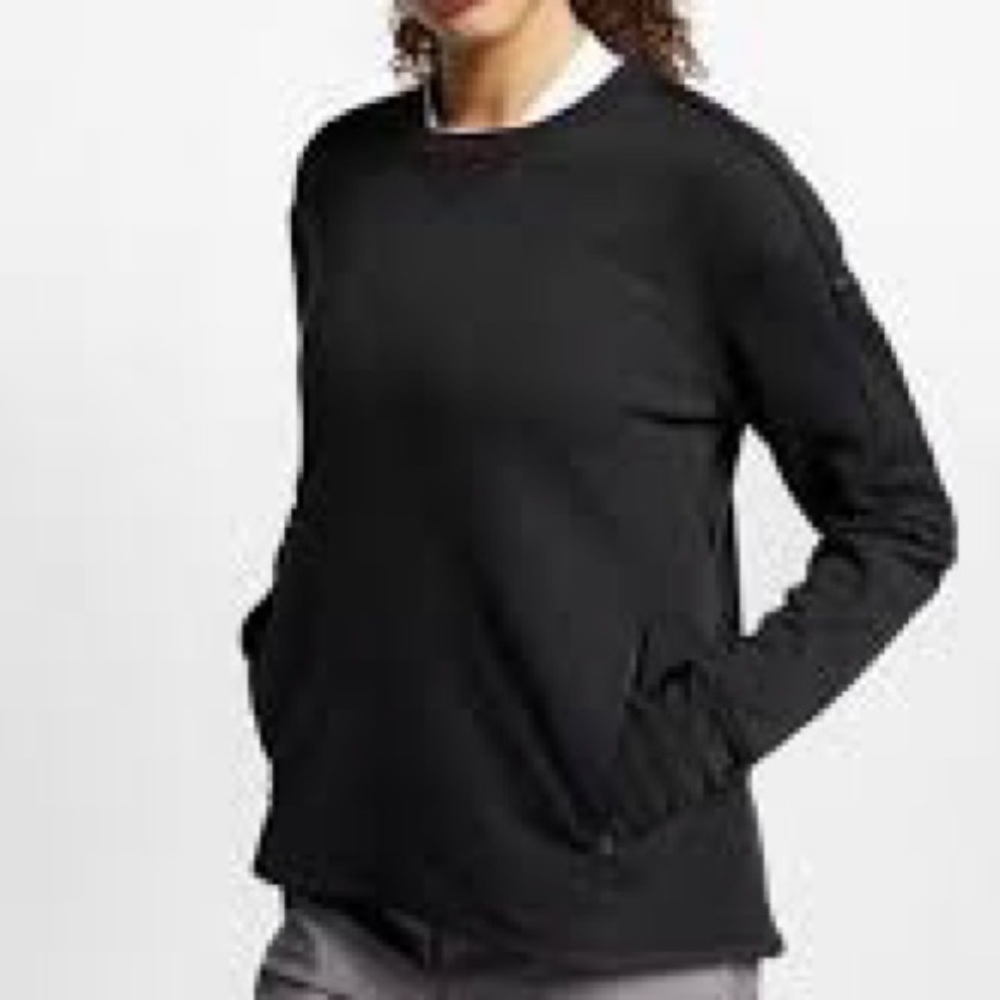 NIKE W Nk Dry UV Top Crew Golf Women's Long Sleeve Black Size Medium